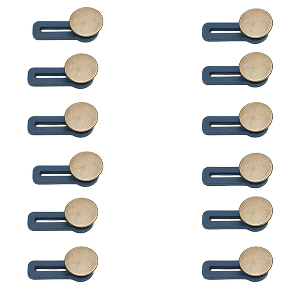 12Pcs Button Extenders for Loose Jeans Pants Trousers Waist Metal Extensions Supplies -Style 1