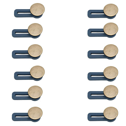 12Pcs Button Extenders for Loose Jeans Pants Trousers Waist Metal Extensions Supplies -Style 1