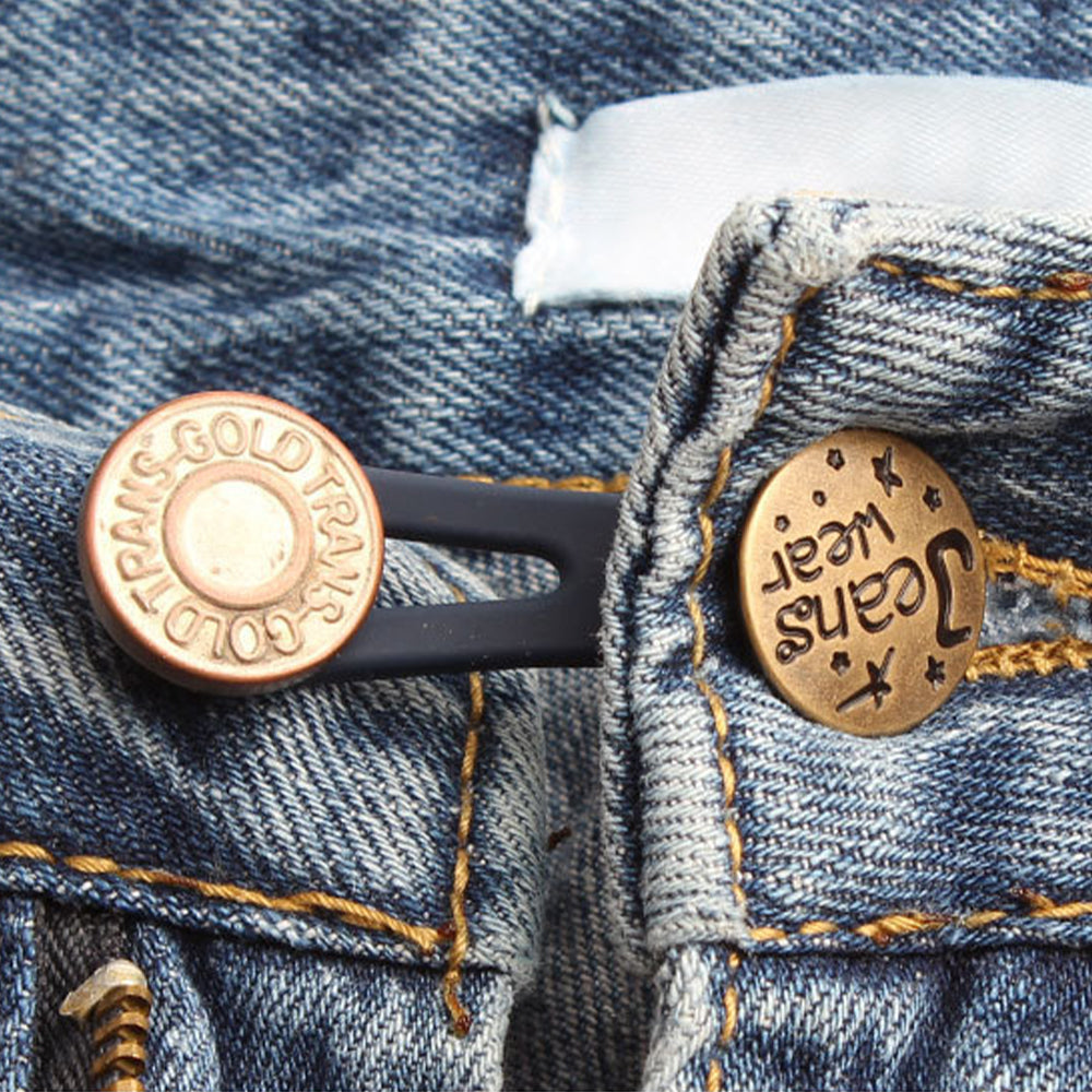 6Pcs Button Extenders for Loose Jeans Pants Trousers Waist Metal Extensions Supplies -Style 2