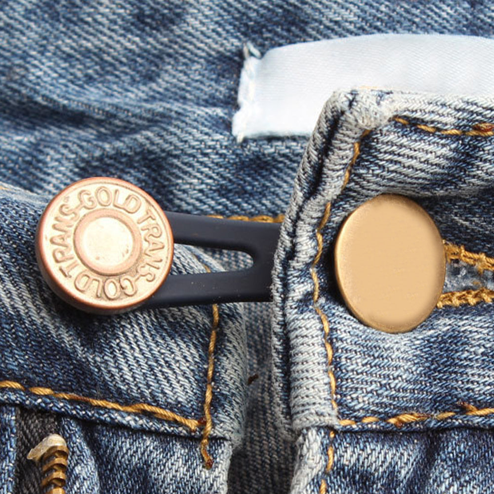 6Pcs Button Extenders for Loose Jeans Pants Trousers Waist Metal Extensions Supplies -Style 2
