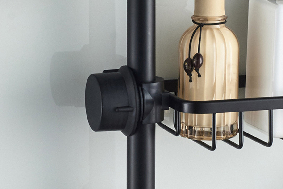 Multifunctional Sponge Holder For Kitchen Sink Organizer With Removable Dishcloth Rack-Black