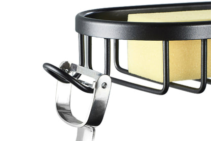 2Pcs Multifunctional Sponge Holder For Kitchen Sink Organizer With Removable Dishcloth Rack-Black