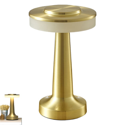LED Table Lamp with Touch Sensor Portable Rechargeable Metal Desk Lamp 3 Levels Brightness Night Light -Gold