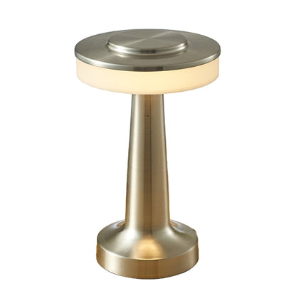 LED Table Lamp with Touch Sensor Portable Rechargeable Metal Desk Lamp 3 Levels Brightness Night Light -Silver