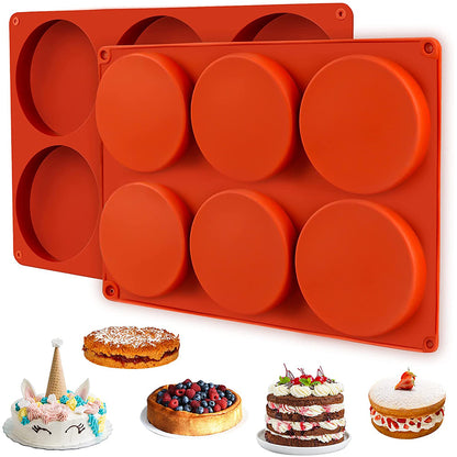 2 Piece Silicone Muffin Top Pans Round Baking Mold