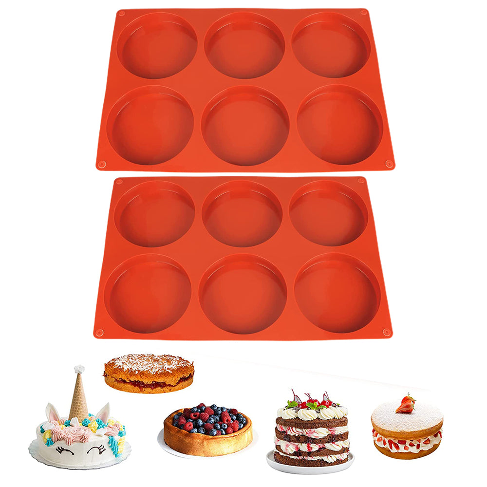 2 Piece Silicone Muffin Top Pans Round Baking Mold