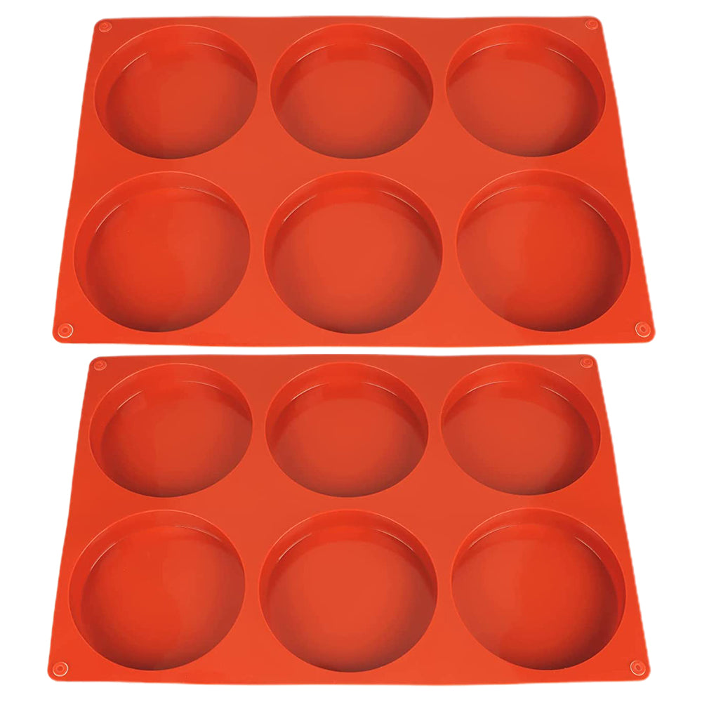 2 Piece Silicone Muffin Top Pans Round Baking Mold