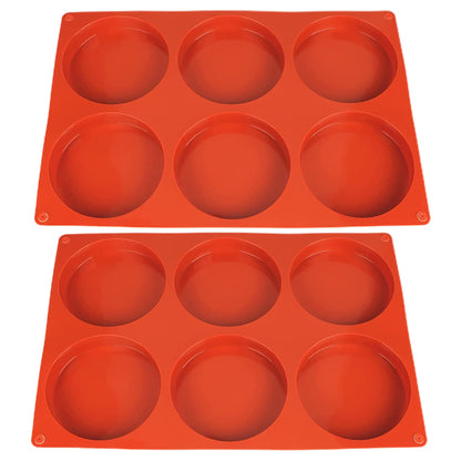 2 Piece Silicone Muffin Top Pans Round Baking Mold