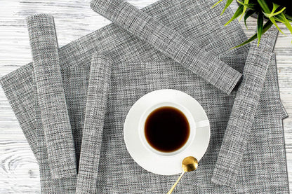 6Pcs Placemat Washable Heat And Stain Resistant Indoor Outdoor Kitchen Durable Place Mats-Gary