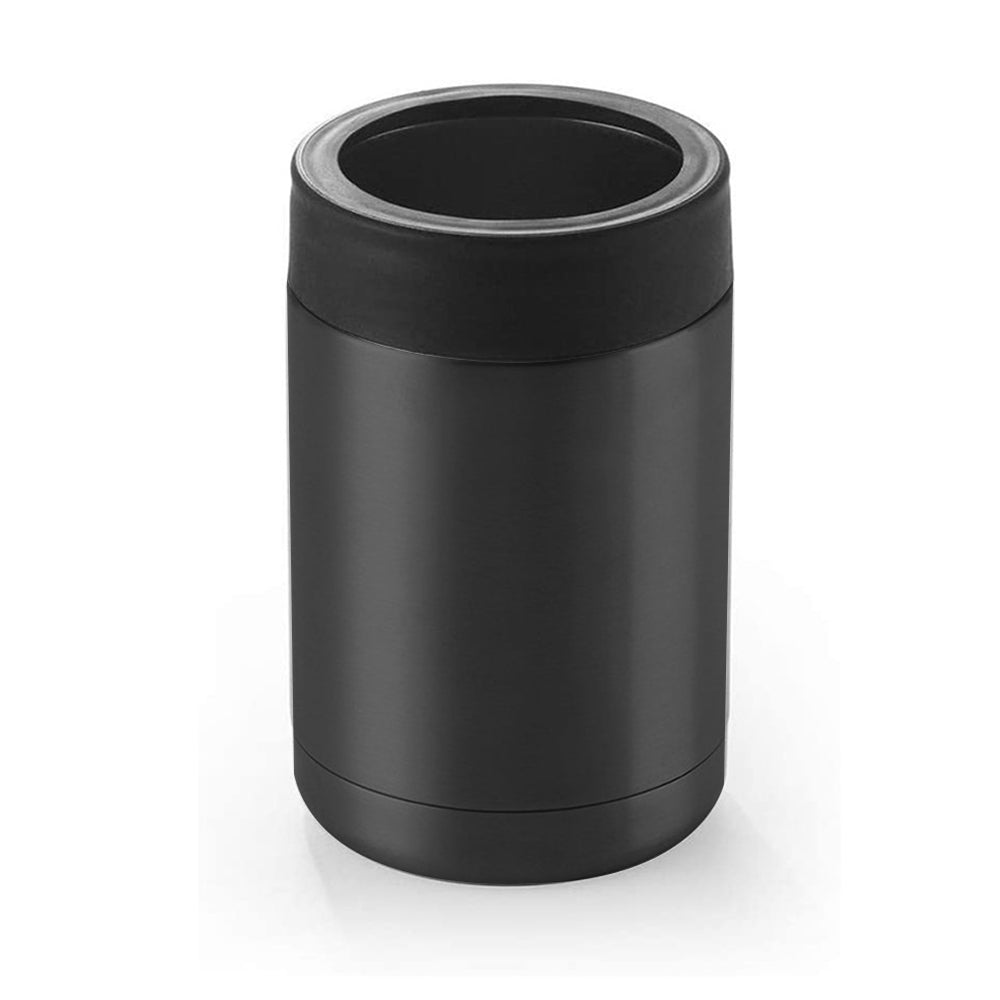 Skinny Can Cooler Double Wall Stainless Steel Insulated Can Holder Bottle Cooler -Black