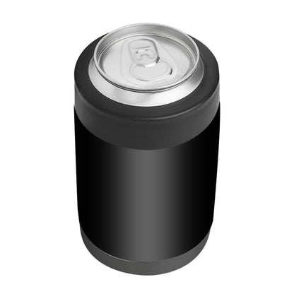 Skinny Can Cooler Double Wall Stainless Steel Insulated Can Holder Bottle Cooler -Black