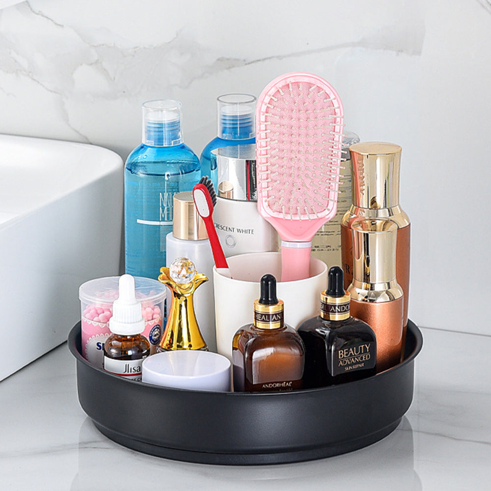 Kitchen Rotating Spice Condiment Storage Rack Bathroom Swivel Tray Organizer