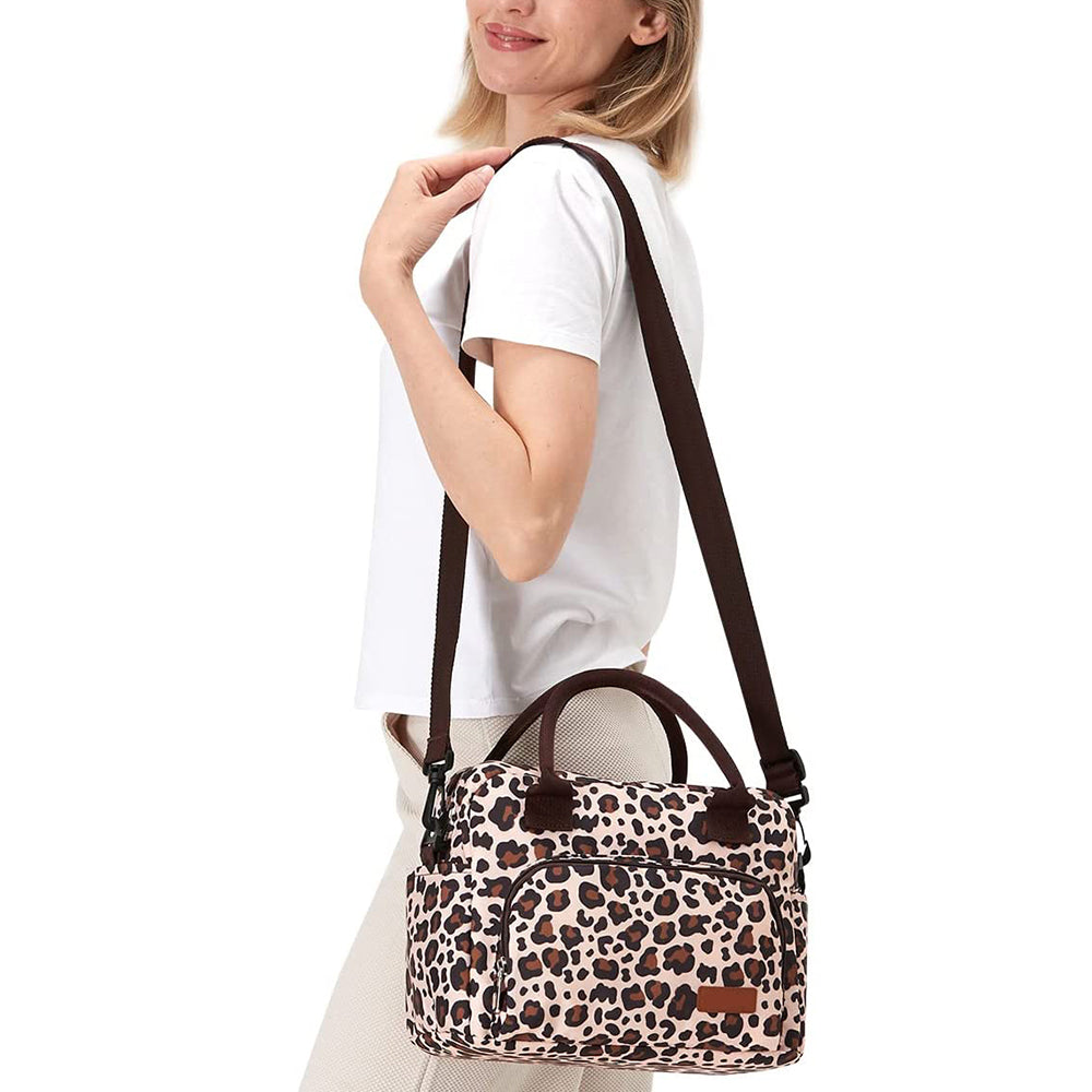 Insulated Lunch Bag Reusable Cooler Lunch Box Freezable Tote Bag for Office Work School Picnic Beach -Style 3