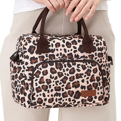 Insulated Lunch Bag Reusable Cooler Lunch Box Freezable Tote Bag for Office Work School Picnic Beach -Style 3