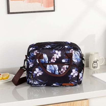 Insulated Lunch Bag Reusable Cooler Lunch Box Freezable Tote Bag for Office Work School Picnic Beach -Style 1