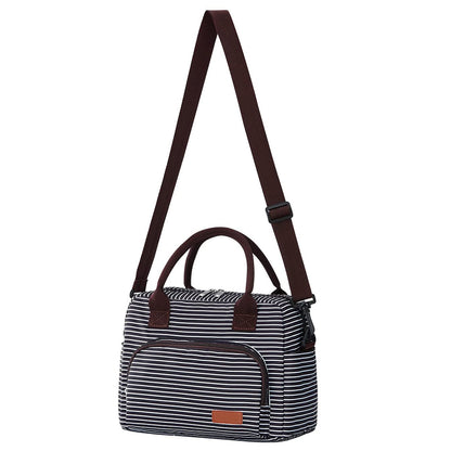 Insulated Lunch Bag Reusable Cooler Lunch Box Freezable Tote Bag for Office Work School Picnic Beach -Style 2