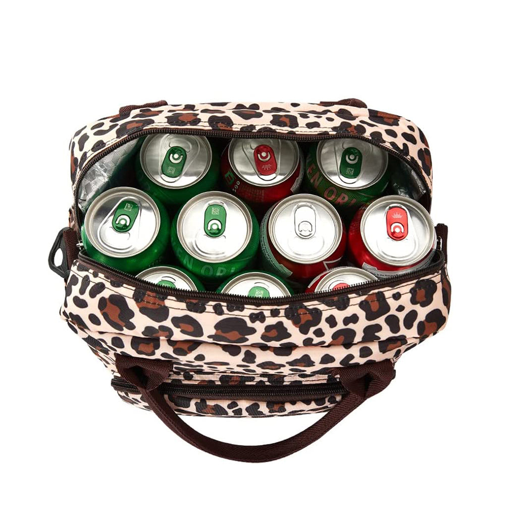 Insulated Lunch Bag Reusable Cooler Lunch Box Freezable Tote Bag for Office Work School Picnic Beach -Style 3