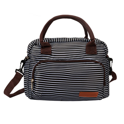 Insulated Lunch Bag Reusable Cooler Lunch Box Freezable Tote Bag for Office Work School Picnic Beach -Style 2