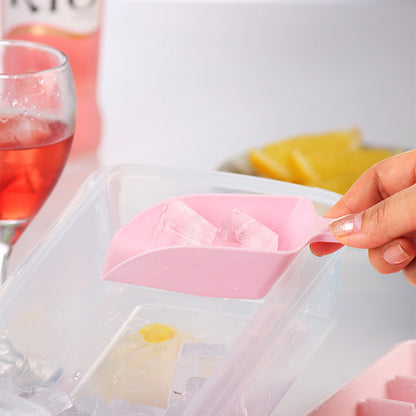 Ice Cube Tray with Lid and Storage Bin for Freezer 55 Mini Nugget Ice Tray -Pink