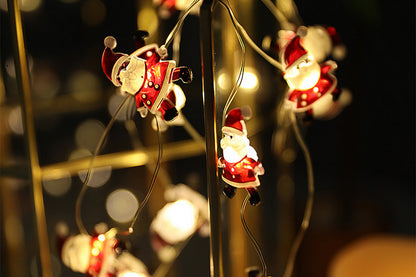 Battery Operated Cane String Lights Christmas Lights For Bedroom Party Xmas Tree Decoration-Santa Claus