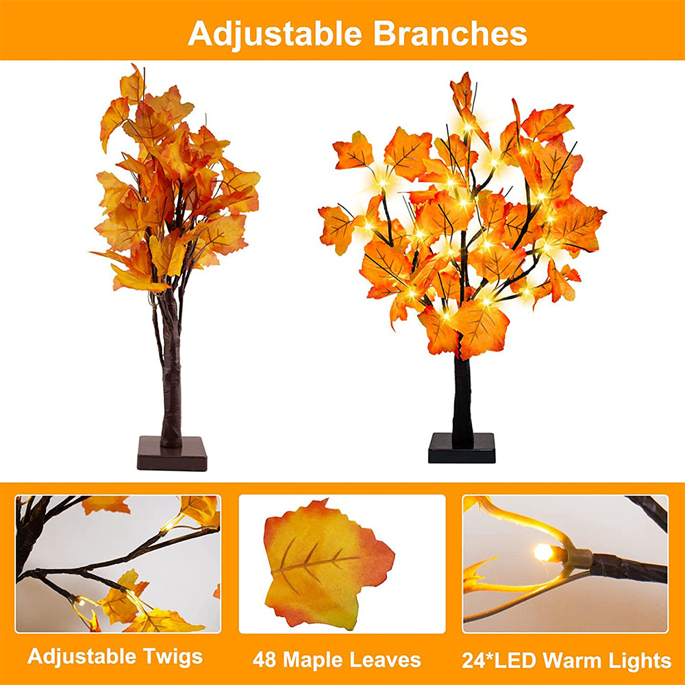 Cherry Blossom Tree Light LED Lighted Flower Desk Lamp Bonsai Tree Table Lamp-Style 2