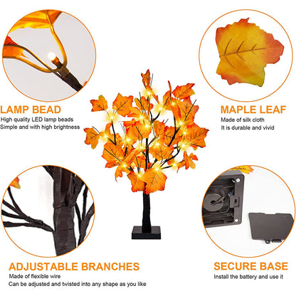 Cherry Blossom Tree Light LED Lighted Flower Desk Lamp Bonsai Tree Table Lamp-Style 2