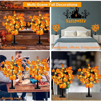 Cherry Blossom Tree Light LED Lighted Flower Desk Lamp Bonsai Tree Table Lamp-Style 2