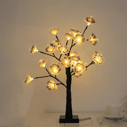 Cherry Blossom Tree Light LED Lighted Flower Desk Lamp Bonsai Tree Table Lamp-Style 3