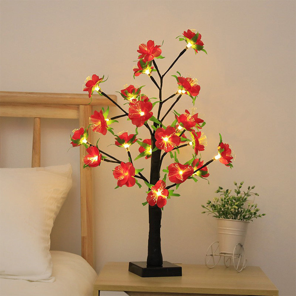 Cherry Blossom Tree Light LED Lighted Flower Desk Lamp Bonsai Tree Table Lamp-Style 1