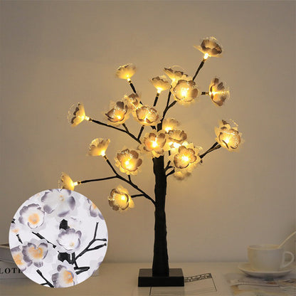Cherry Blossom Tree Light LED Lighted Flower Desk Lamp Bonsai Tree Table Lamp-Style 3