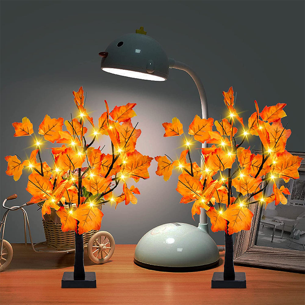 Cherry Blossom Tree Light LED Lighted Flower Desk Lamp Bonsai Tree Table Lamp-Style 2