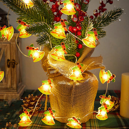 2pcs Christmas Lights Jingle Bell Gift Box String Lights for Xmas Party Home Decorations-Style 1