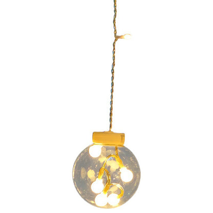 Wishing Ball Curtain Lights USB or Battery Powered LED Fairy Lights for Christmas Tree Decoration -Warm white