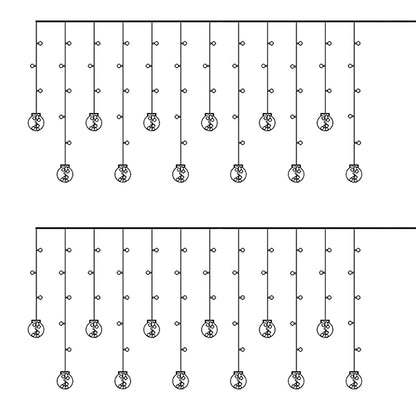 Wishing Ball Curtain Lights USB or Battery Powered LED Fairy Lights for Christmas Tree Decoration -Warm white