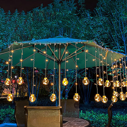 Wishing Ball Curtain Lights USB or Battery Powered LED Fairy Lights for Christmas Tree Decoration -Warm white