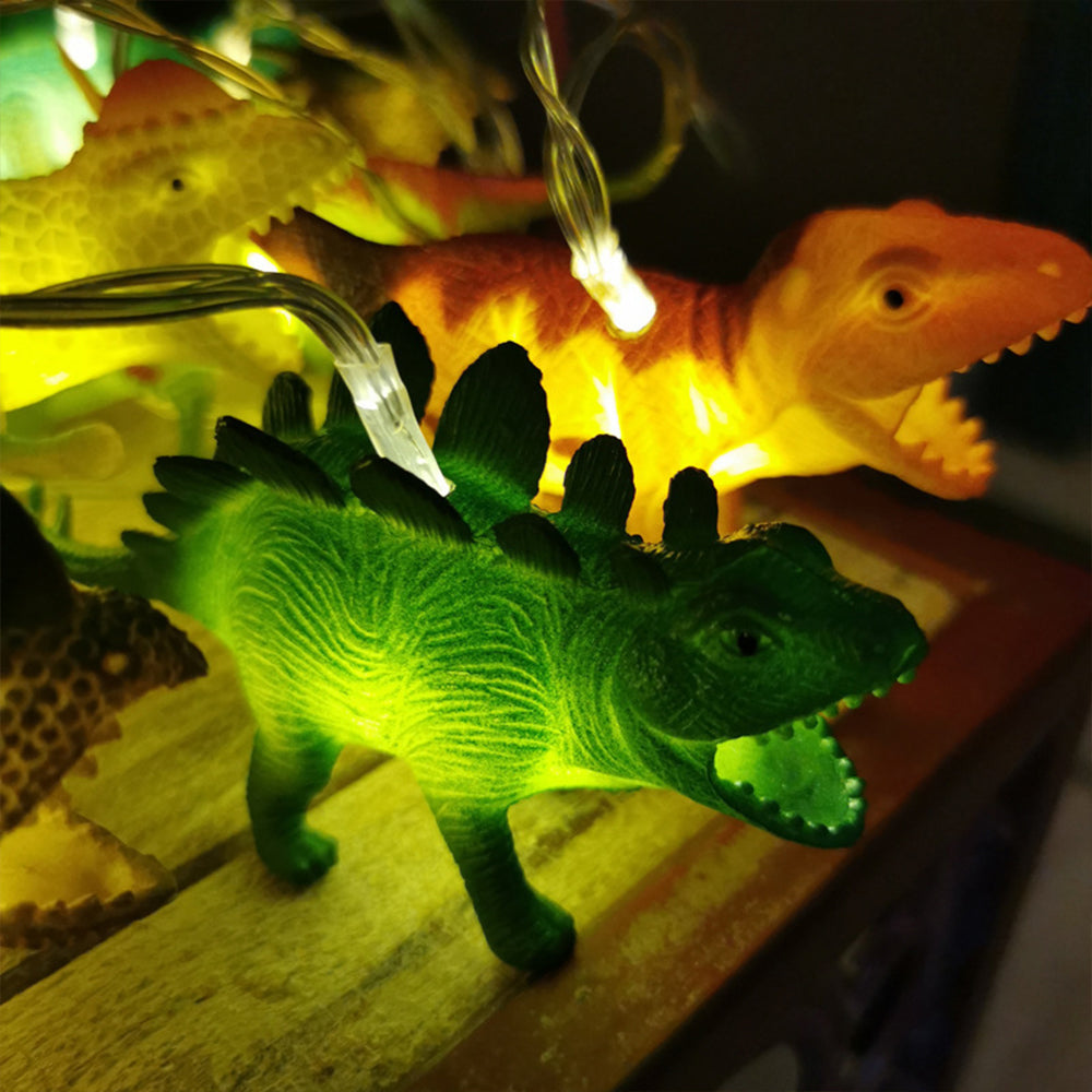 10LED Dinosaur Shape String Lights Garland Room Decor Christmas Party Supplies Battery Operated Lights