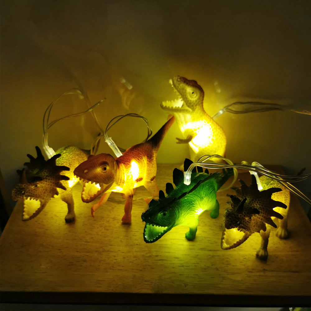 10LED Dinosaur Shape String Lights Garland Room Decor Christmas Party Supplies Battery Operated Lights