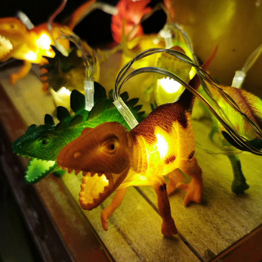 10LED Dinosaur Shape String Lights Garland Room Decor Christmas Party Supplies Battery Operated Lights