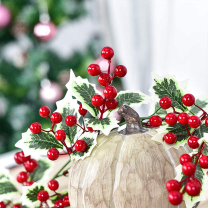 Red Berry Christmas Garland Flexible Artificial Berry Garland for Indoor Outdoor Fireplace Decoration-Style 2