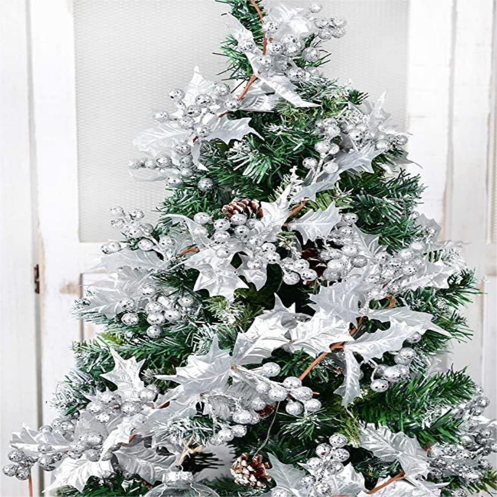 Red Berry Christmas Garland Flexible Artificial Berry Garland for Indoor Outdoor Fireplace Decoration-Style 4