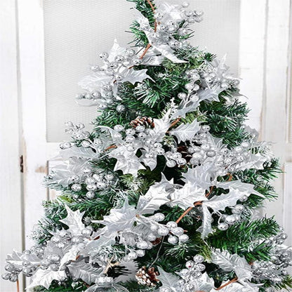 Red Berry Christmas Garland Flexible Artificial Berry Garland for Indoor Outdoor Fireplace Decoration-Style 4
