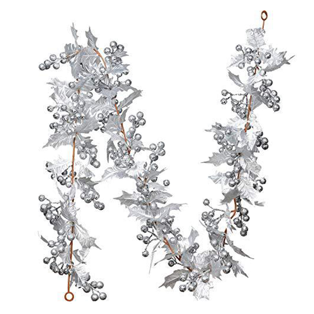 Red Berry Christmas Garland Flexible Artificial Berry Garland for Indoor Outdoor Fireplace Decoration-Style 4