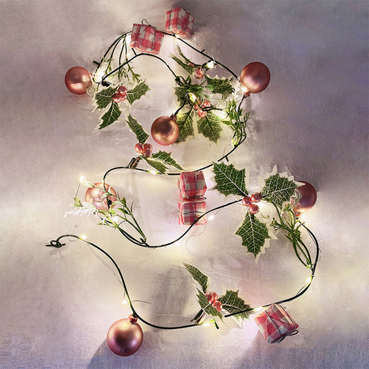 Christmas String Lights 3M 20LEDs Pine Conifer Hanging Lights for Xmas Tree Indoor Home Decor -Style 3