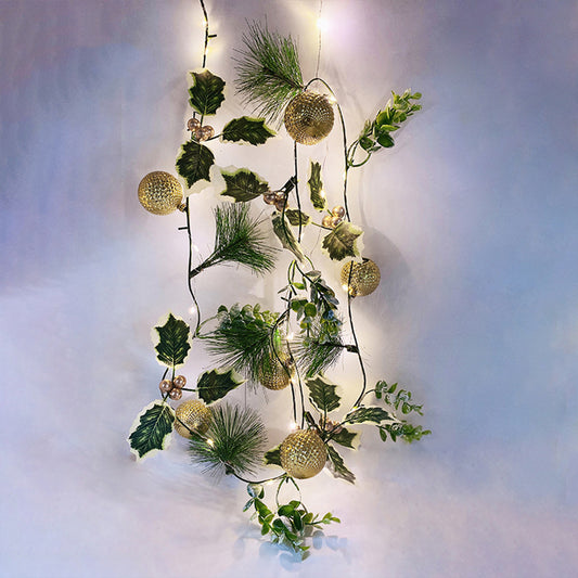 Christmas String Lights 3M 20LEDs Pine Conifer Hanging Lights for Xmas Tree Indoor Home Decor -Style 4