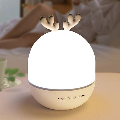 Star Night Light Projector 3 in 1 Rechargeable Rotating Elk Rabbit Night Lamp Classic Music Box -Elk