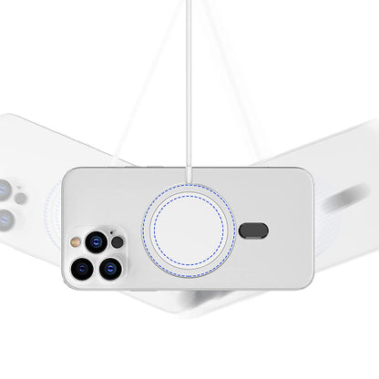 2Pcs Magnetic Wireless Charger Universal Metal Rings Sticker for Magsafe Accessories C -White