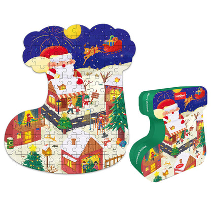 Christmas Socks Shapes Jigsaw Puzzle for Adults Kids