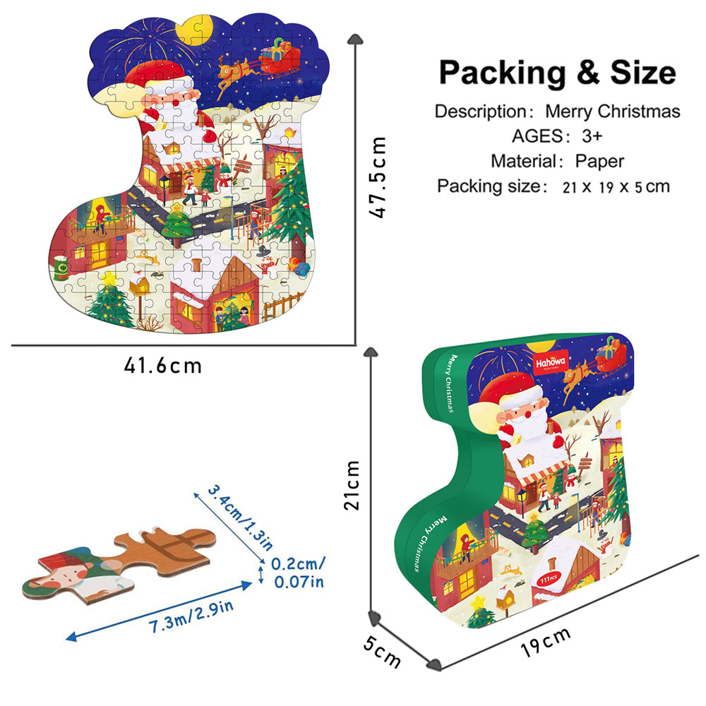 Christmas Socks Shapes Jigsaw Puzzle for Adults Kids