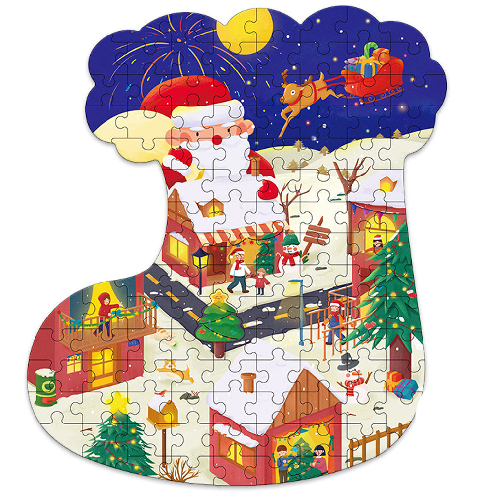 Christmas Socks Shapes Jigsaw Puzzle for Adults Kids