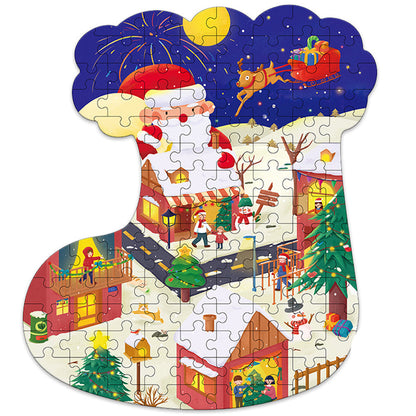 Christmas Socks Shapes Jigsaw Puzzle for Adults Kids